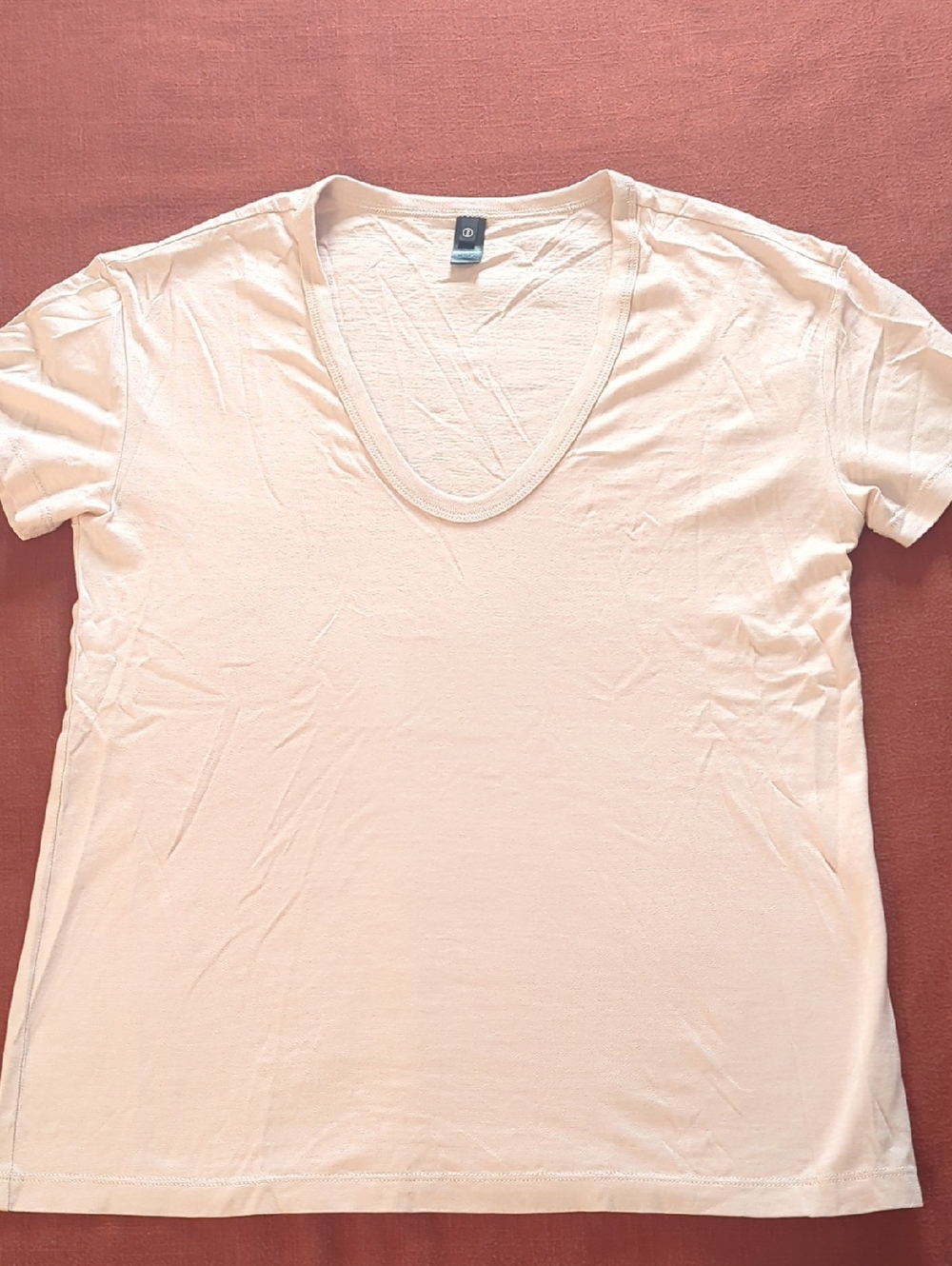 AG Adriano Goldschmied Scoop Neck Short Sleeve Tee - Blush